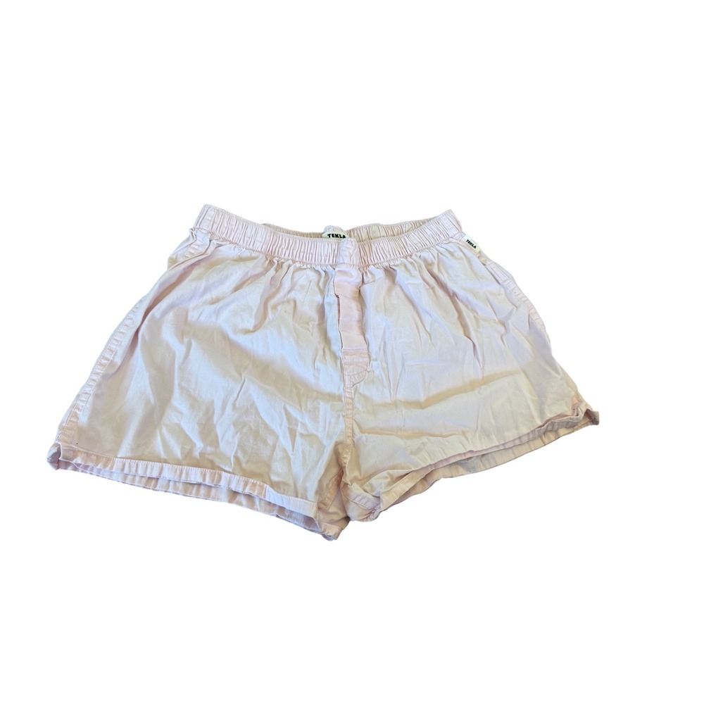 Tekla Pink Organic Cotton Sleep Shorts Lounge Pajamas Size S Made in Portugal